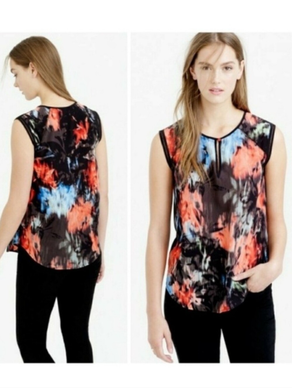 100% Silk Sleevless Top (T21)
